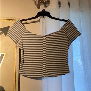 Off the shoulder crop top